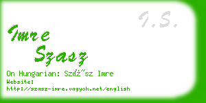 imre szasz business card